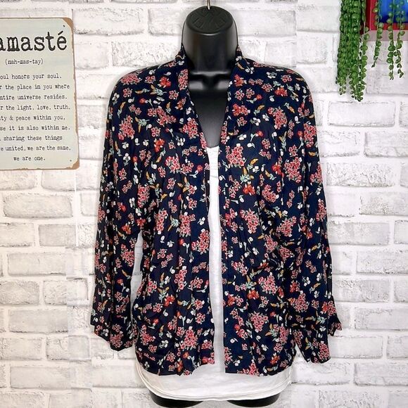 NWT LOFT Sheer Lightweight Cardigan Jacket Shirt Blouse XS/S Boho - Picture 1 of 6